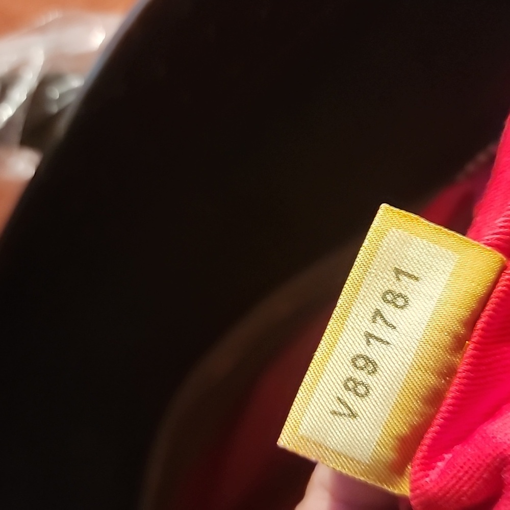 Dooney & Bourke Black and Tan Ostrich-Embossed Tote - Picture 9 of 9